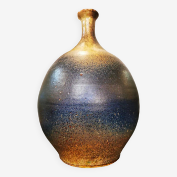 Vintage stoneware ball vase by Daniel Cassiet from 1972