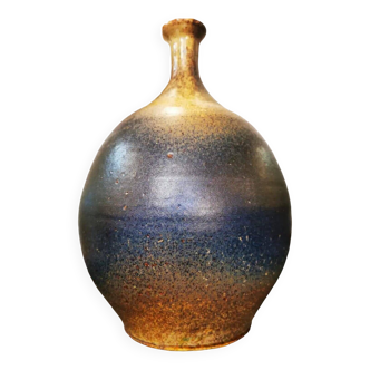 Vintage stoneware ball vase by Daniel Cassiet from 1972