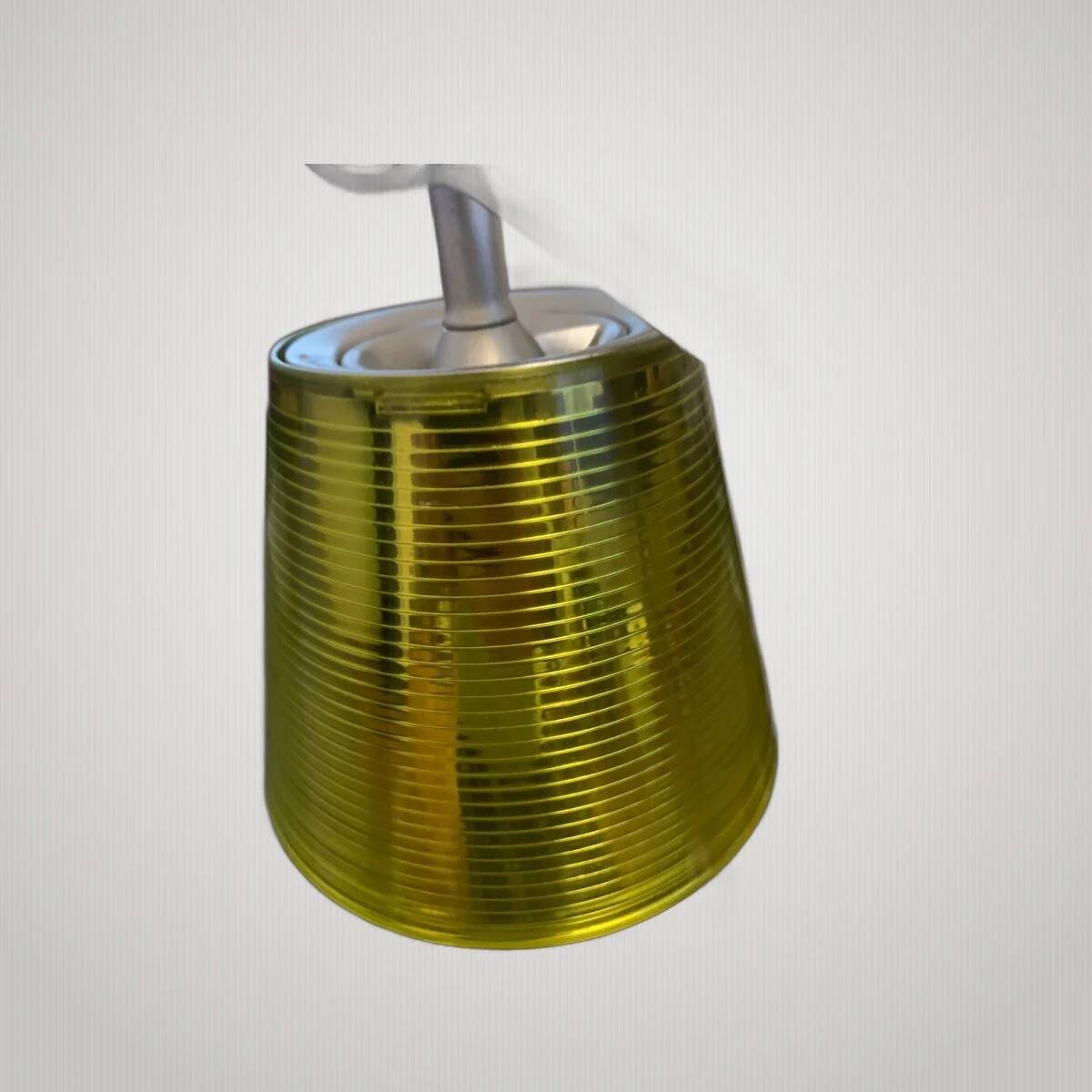 Philippe Starck Archimoon K lamp for Flos 1998 with yellow shade.