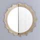 Postmodern sun shaped bronze wall mirror, italy