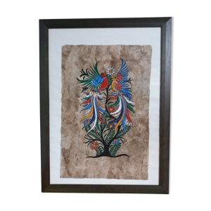 Peinture sur amate du