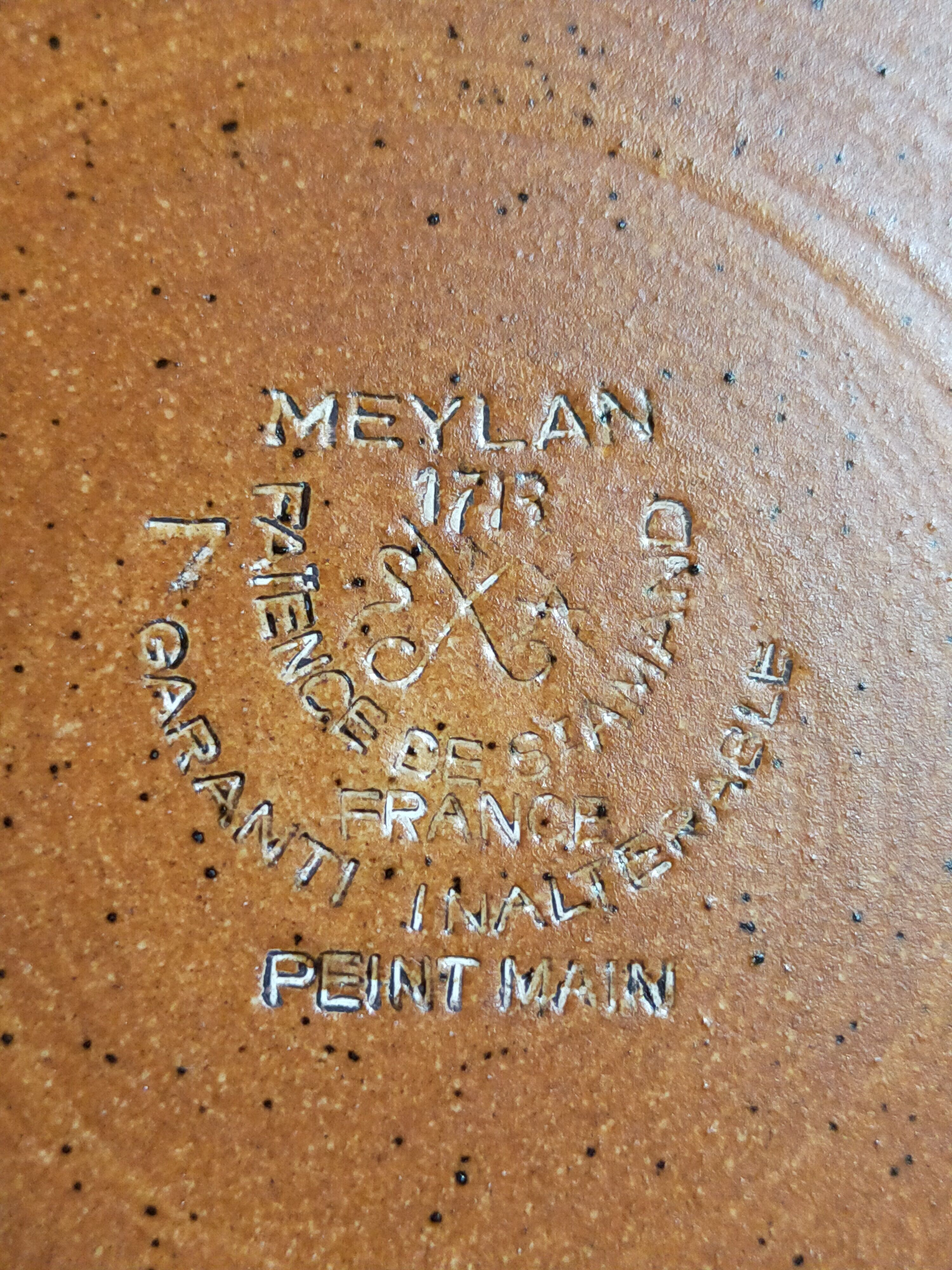 Nine hollow earthenware plates of saint-amand décor main service "meylan"vintages
