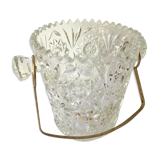 Chiseled glass ice bucket