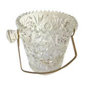 Seau à glace en verre ciselé