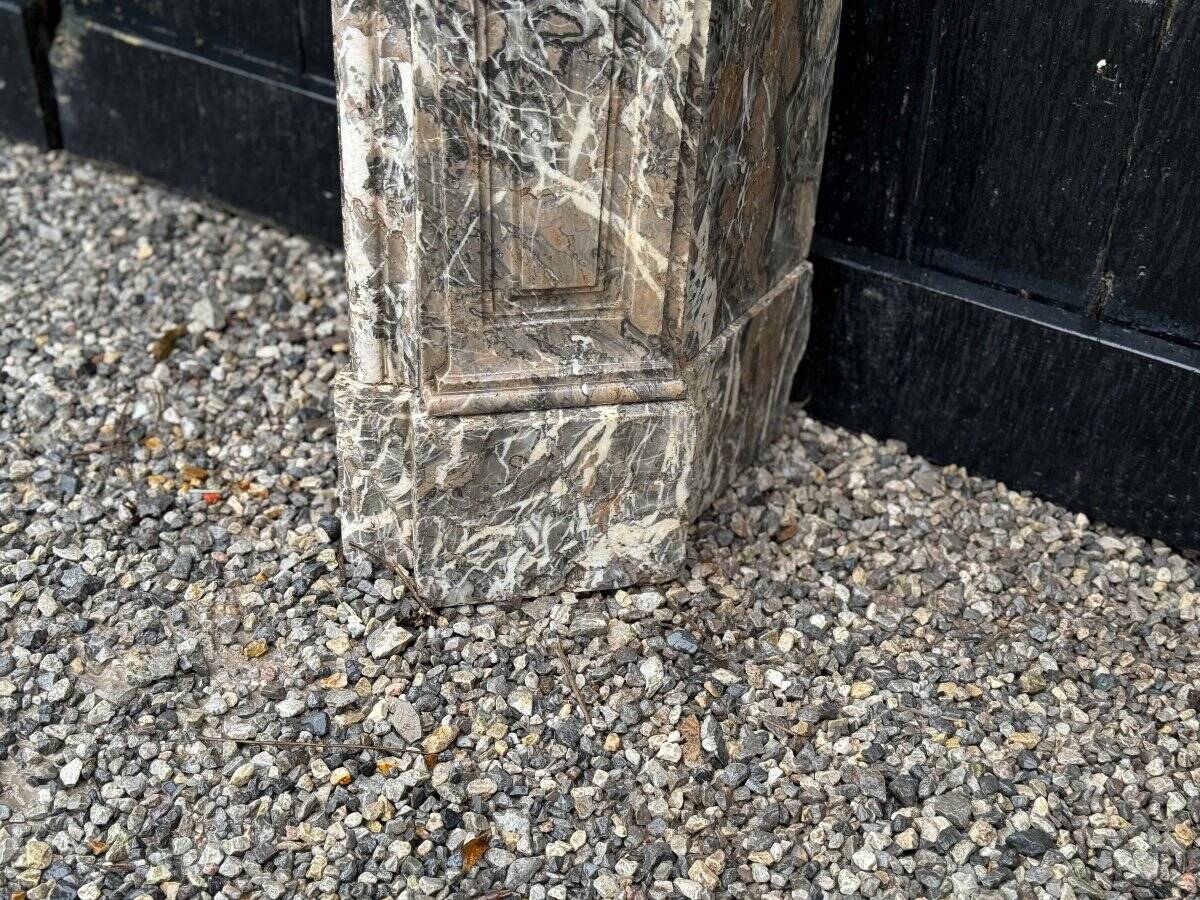 Regency fireplace in grey Ardennes marble, 18th century