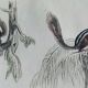 Original zoological plate "Siberian grey heron, palm tree,... - Buffon 1838