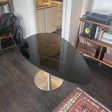 Black Asymmetric Teardrop Table