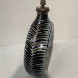 Lampe gourde en céramique polychrome XX siècle