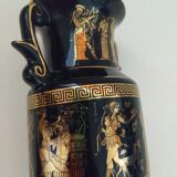 Petit vase noir et or