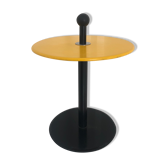 Coffee table / Yellow and black-sned peeling