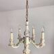 Handgeformt vergoldet vintage Porzellan Kronleuchter Capodimonte 1960er