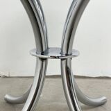 Chrome coffee table / tinted glass