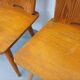 Set of 4 vintage brutalist wooden chairs from the 60s
