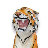 Tiger in glazed italian ceramic