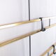 Vintage Brass Wall Coat Rack with Hat Shelf, 1960s