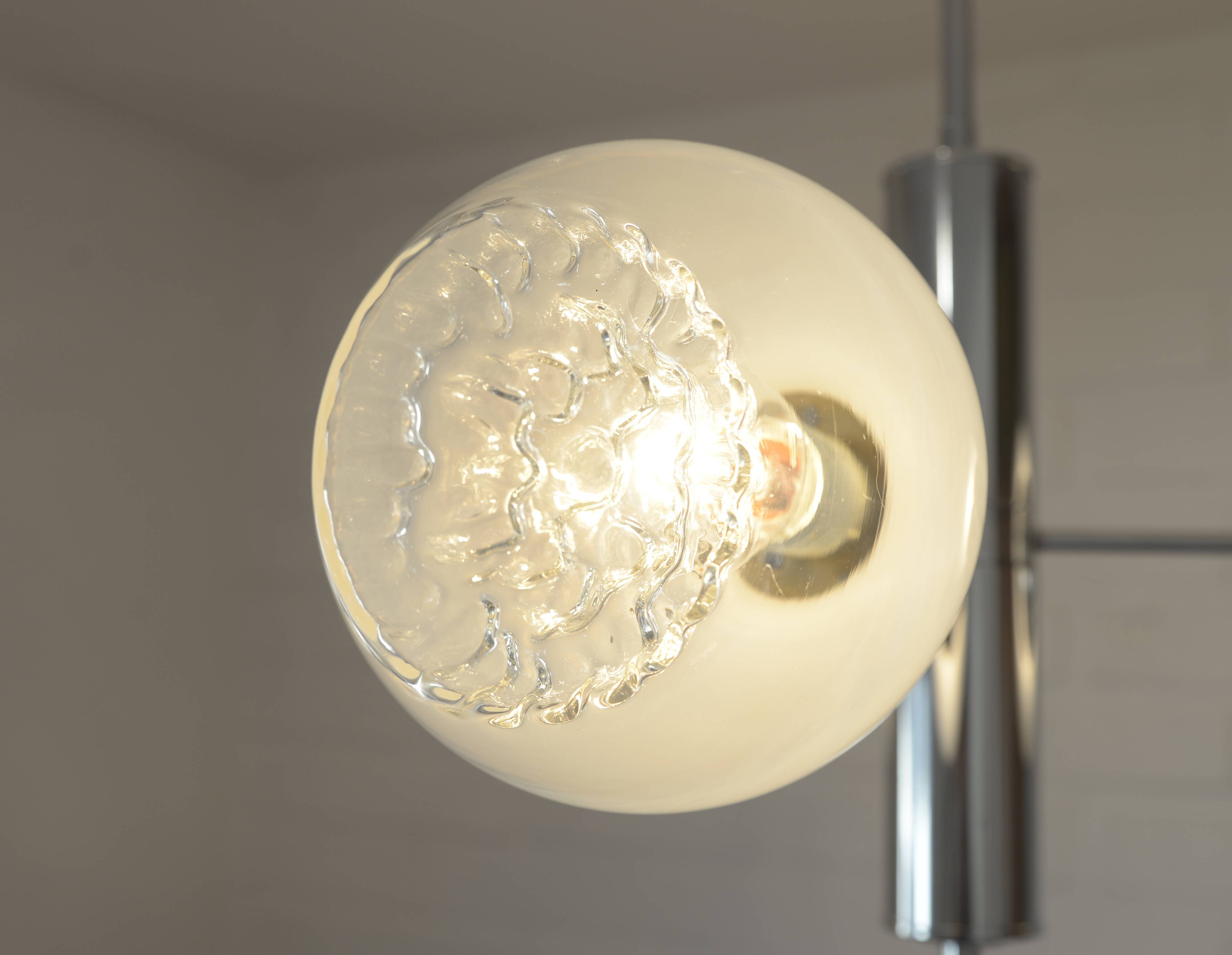 Vintage Murano Glass Pendant Lamp / Mazzega Sputnik Chandelier 1970's