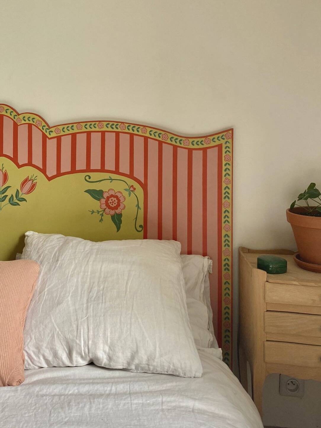 Hand-painted headboard