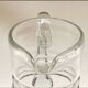 Ancienne carafe  pichet en verre soufflé  décor de feuilles ciselées 1940