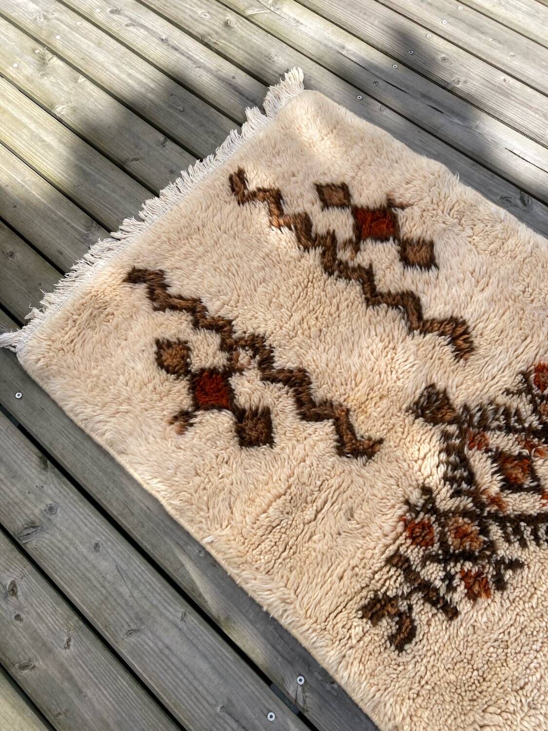 Vintage Berber wool rug