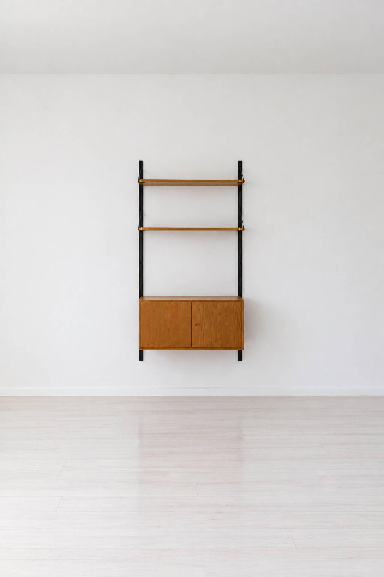 Wall shelf wood and metal