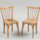Pair of vintage bistro chairs with slats in beech (1960) - Style