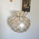 Lotus flower suspension in mother-of-pearl and brass