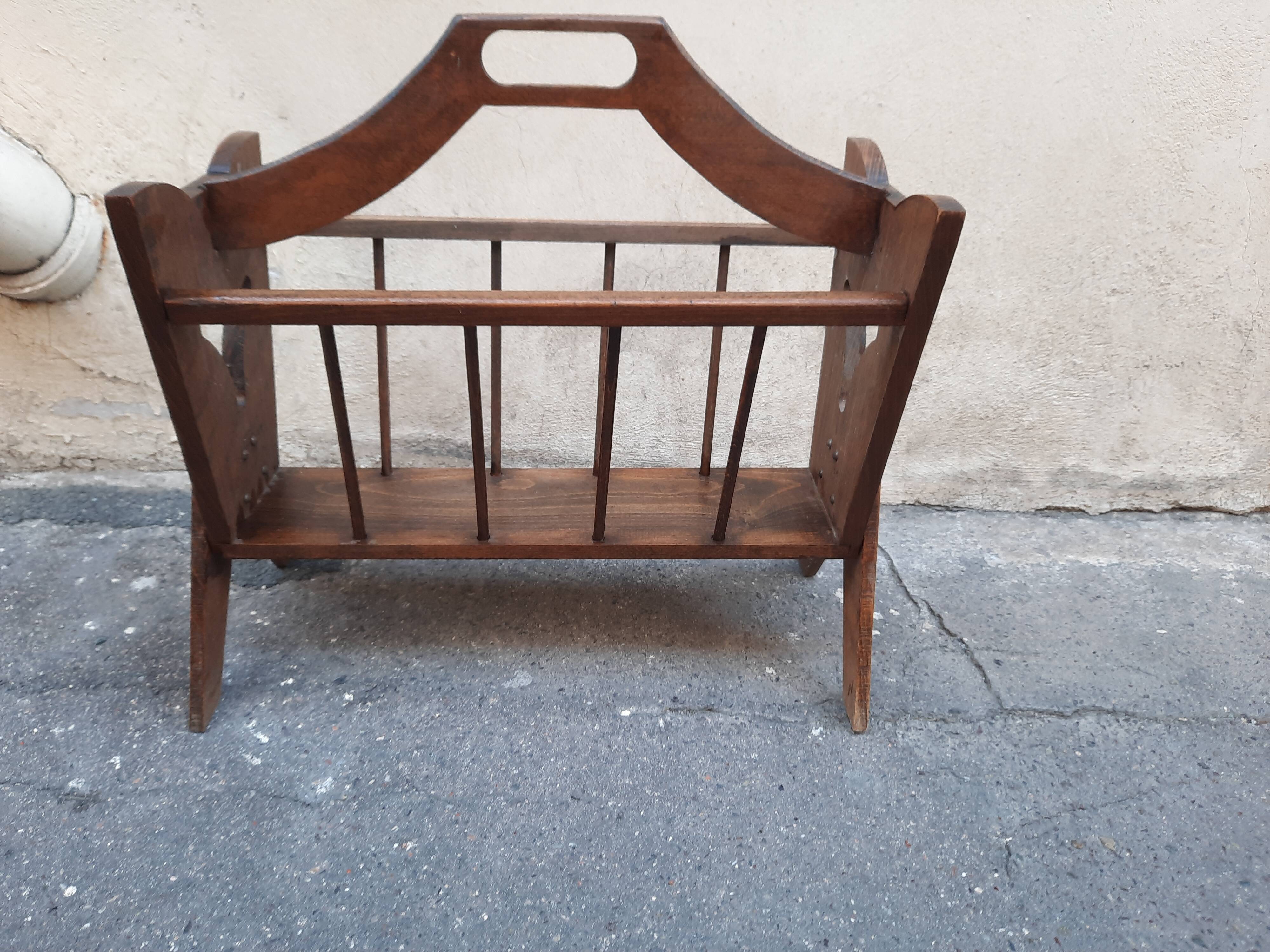 Wooden magazine holder