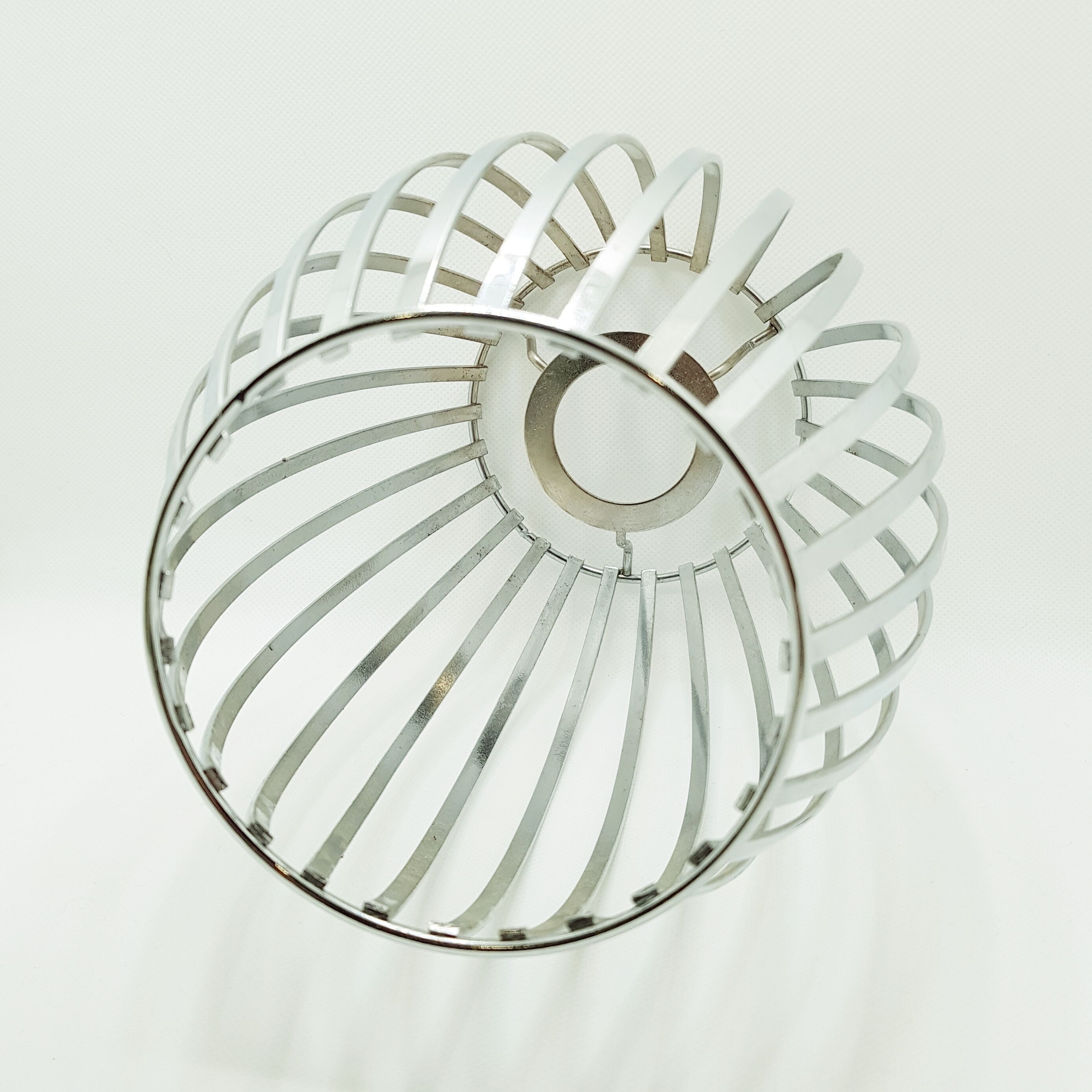 Abat-jour ovale chromé