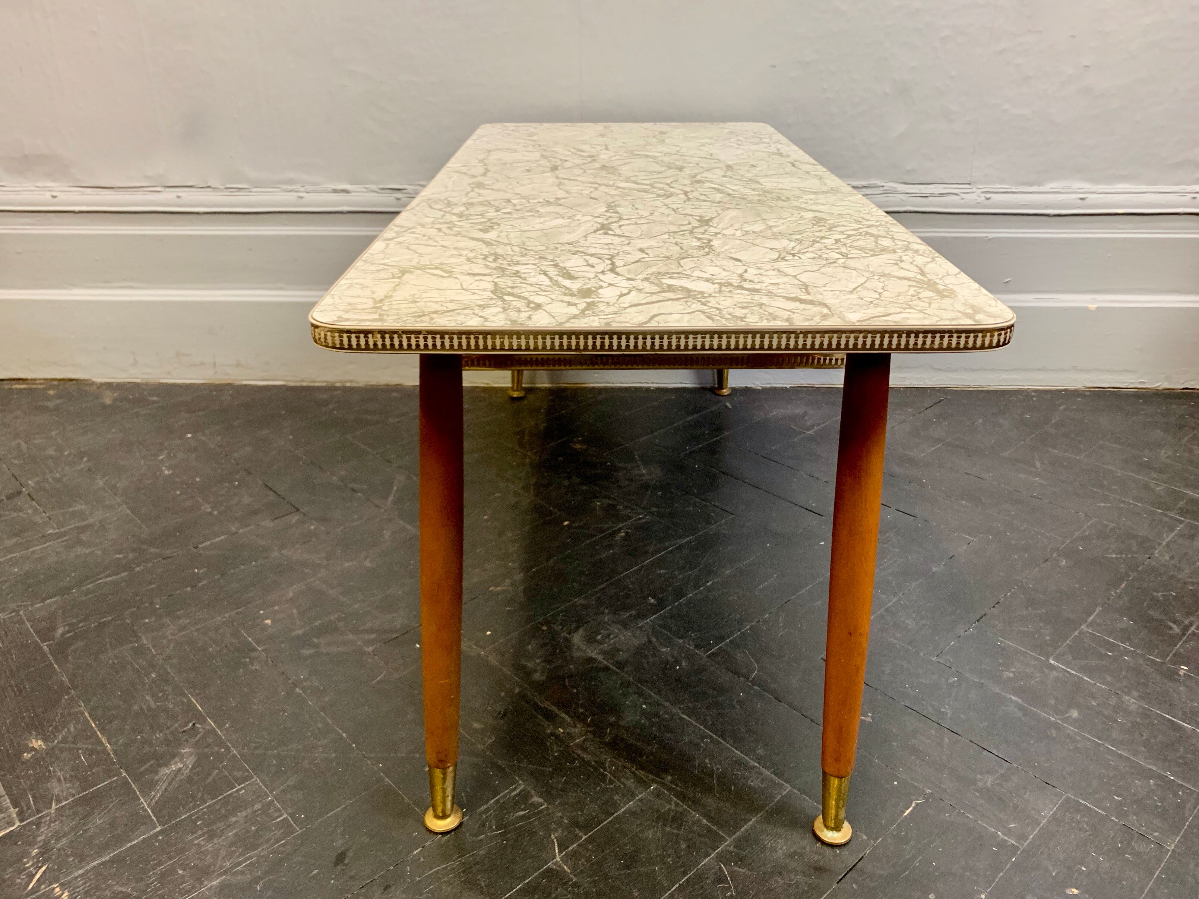 Vintage Coffee Table With Shelf Formica #D12