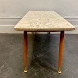 Vintage Coffee Table With Shelf Formica #D12