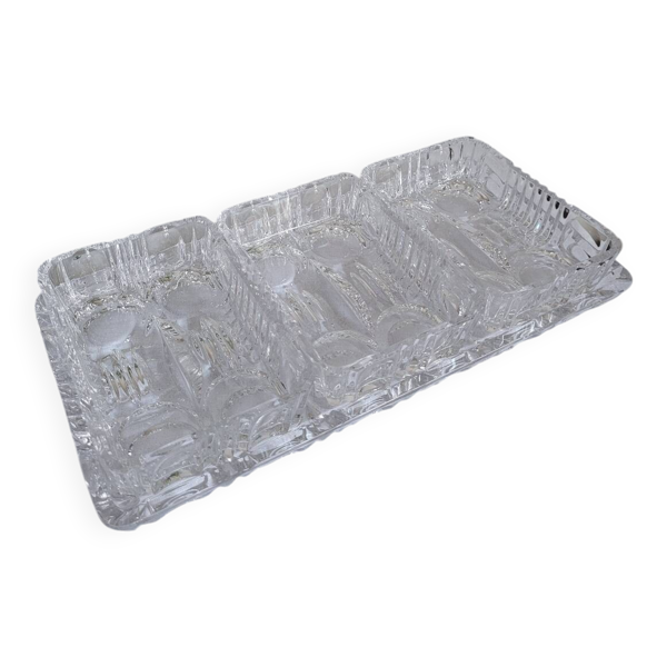 Serviteur / Plateau de service en cristal