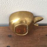 Empty brass pocket apple.