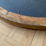 Old oval golden mirror