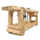 Antique wooden workshop workbench (74 x 210 x 47cm)