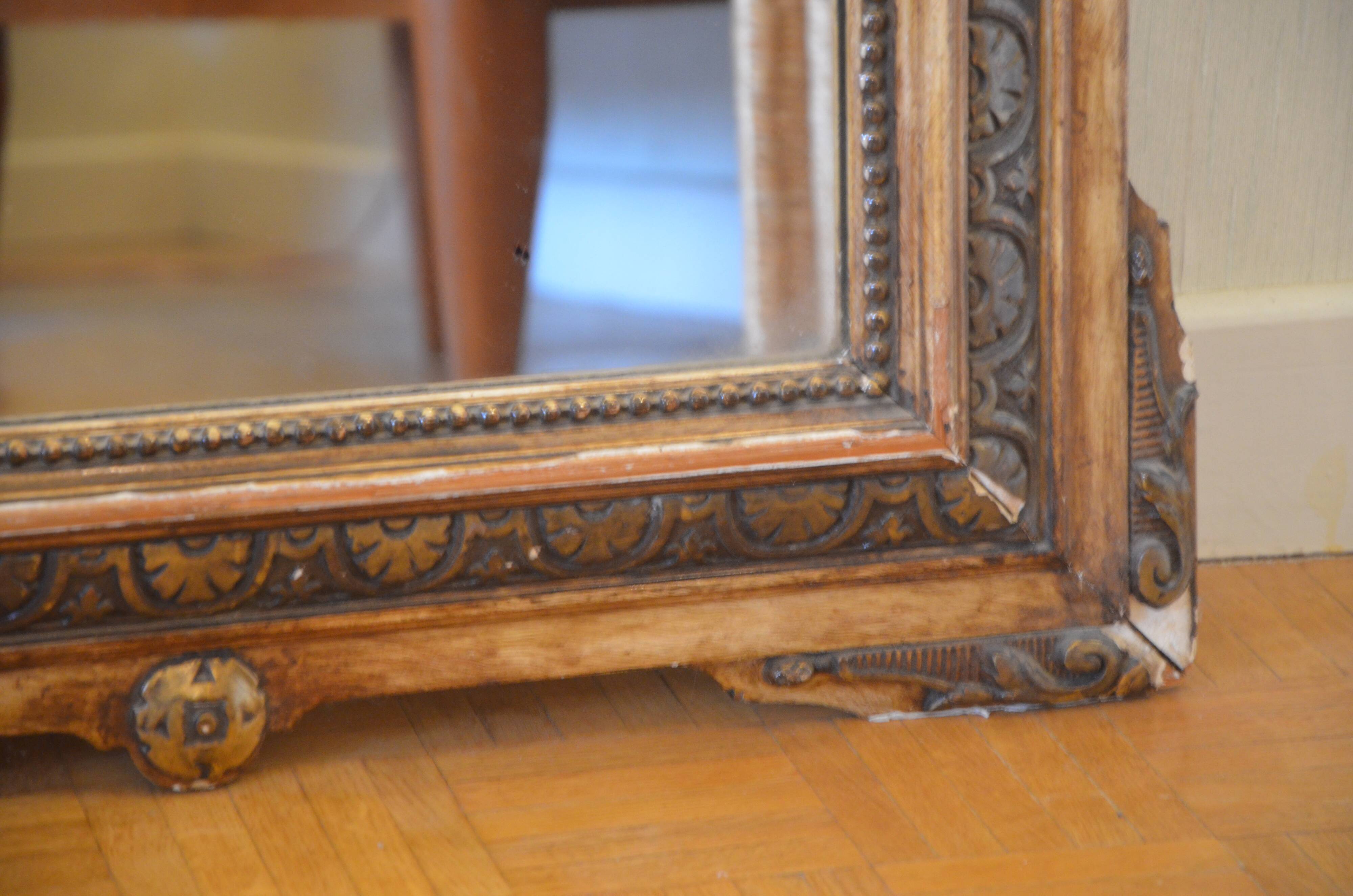 Wooden style mirror 74x104cm