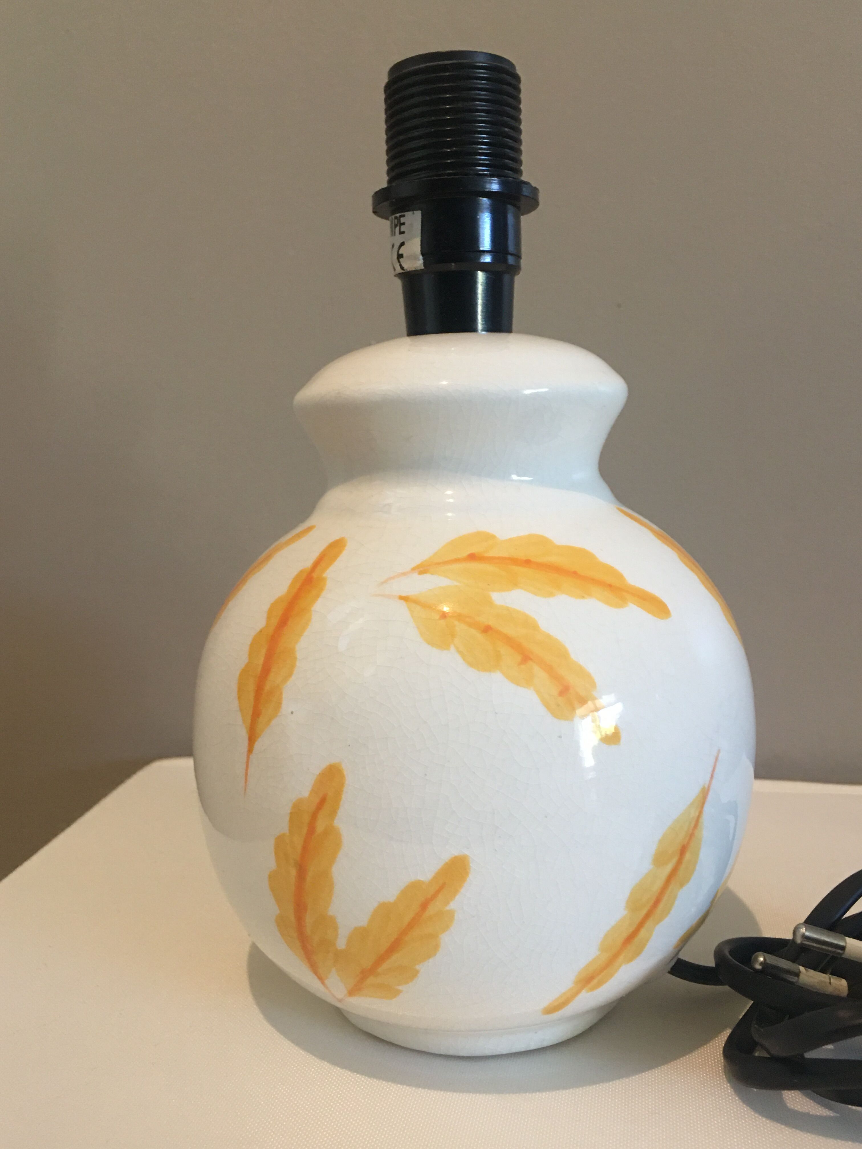 Pied de lampe « feuilles »