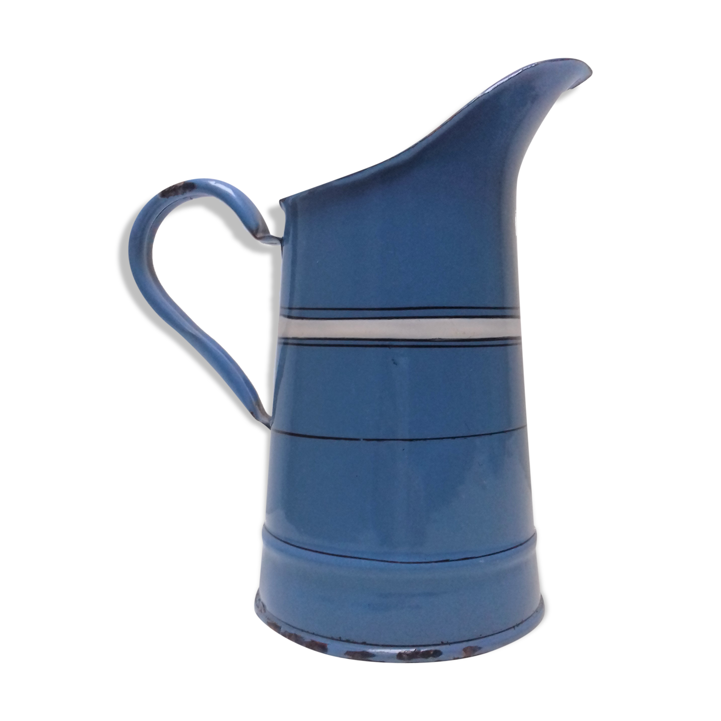 Broc, blue enamelled pourer, white led