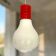 Giant 1970s Edison bulb glass hanging lamp