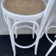 High stools in cane and curved wood 1970-1980