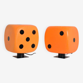 Pair of “dice” lamps 1970.