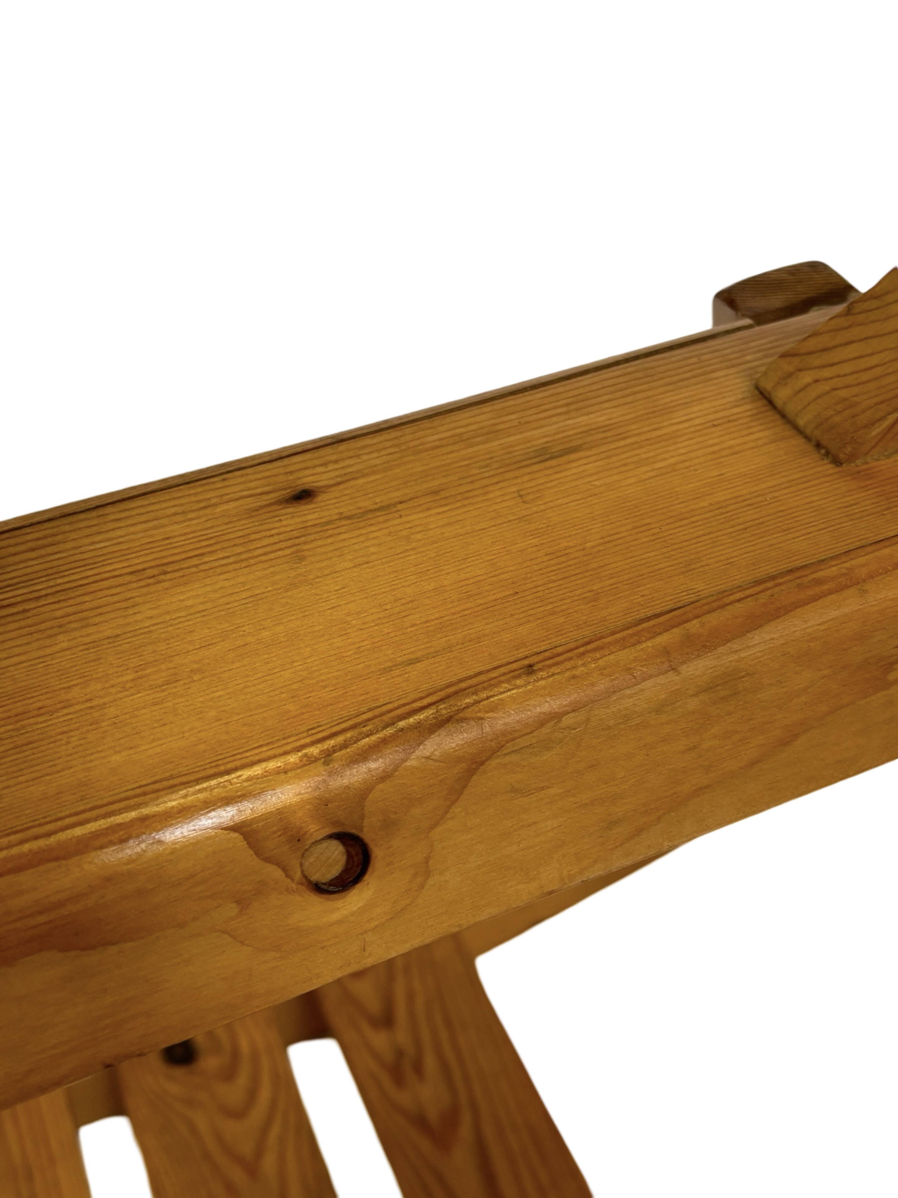 Vintage rocking horse 60s pinewood design minimalist design