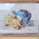 Aquarelle bouquet de roses en préparation, Géo, 1948