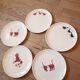 Set of 5 vintage dessert plates from Lunéville.
