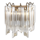 Brass and Murano wall light by Venini by Novaresi