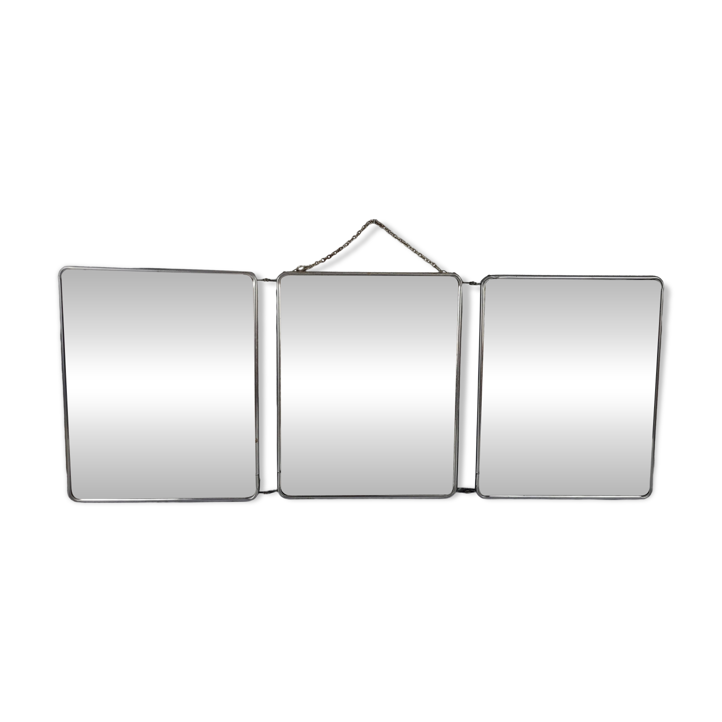 Vintage triptych mirror & barber's cabinet, 1930s