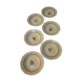 Lot de 6 assiettes creuses Armelle/Sarreguemines