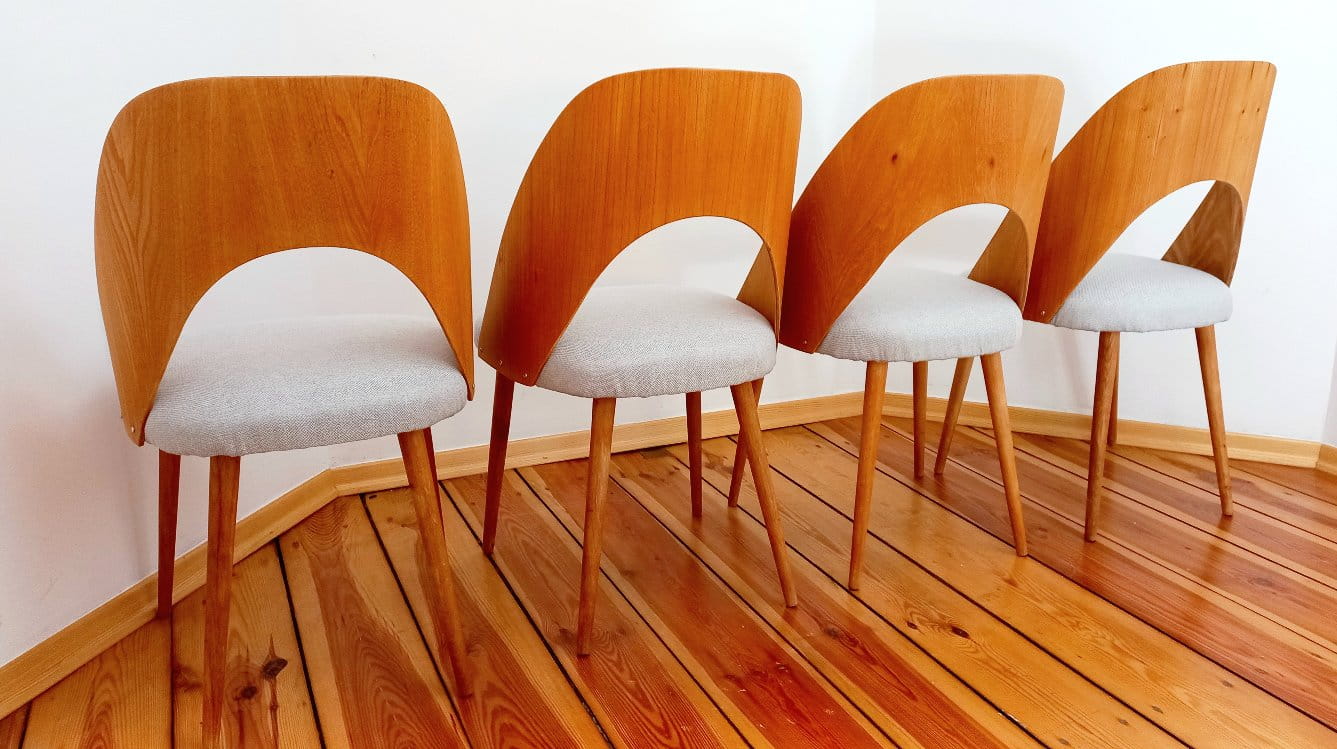 Czechoslovakian Chairs by A. Suman for Tatra Nabytok, 1960s, Set of 4