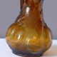 Vase empoli of the 60s, ochre color fruit reliefs