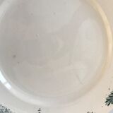 Plat rond Terre de Fer Longchamp milieu XIXème