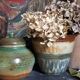 Vase bouquetière cache-pot sandstone enamelled with bouffioulx signed dubois